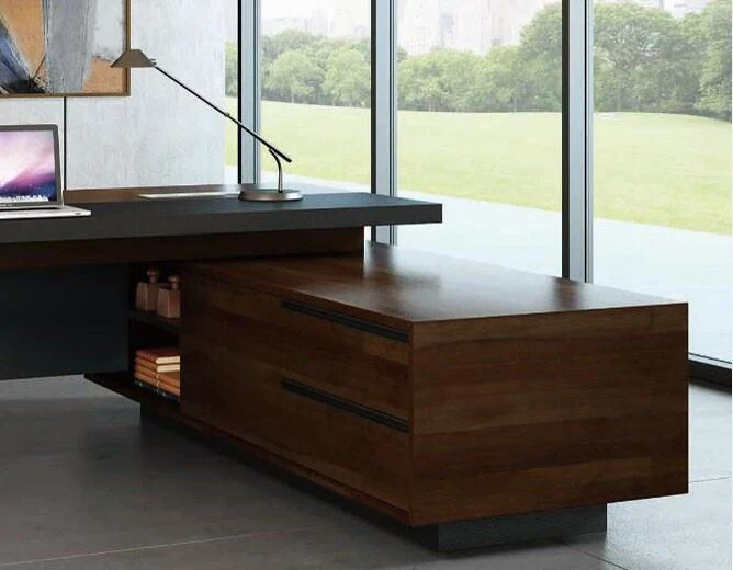 Wooden Office Table With Storage