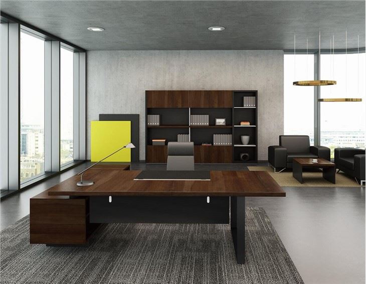 Wooden Office Table With Storage